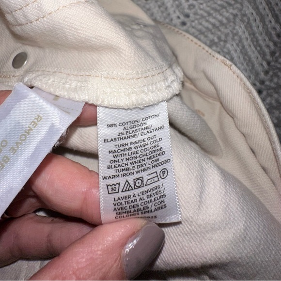 Loft "made and loved" Cream Denim Jeans - Size 30 - Picture 6 of 10